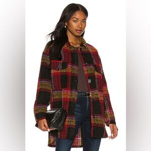 Sanctuary Midi Shacket in Carson Plaid